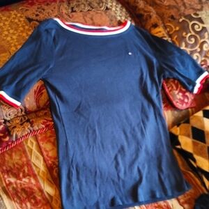 Tommy Hilfiger Ringer Tee Navy Blue 💙 sz. Small